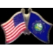 NEW HAMPSHIRE PIN STATE FLAG USA FRIENDSHIP FLAGS PIN